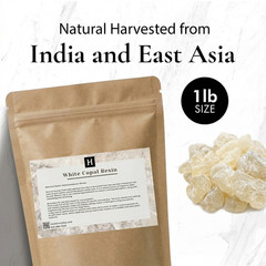 White Copal Resin – 100% Pure Natural Incense Gum Dammar Granular Rock Grade A