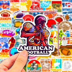 Football Stickers for Kids Teens Adults, 100PCS Vinyl Waterproof Football Sports