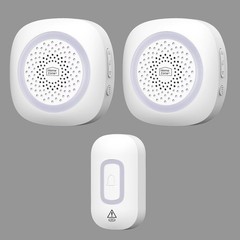 2PK Battery Operated Wireless Doorbell, Model ES01065B, 7.68 in W, None – Smart