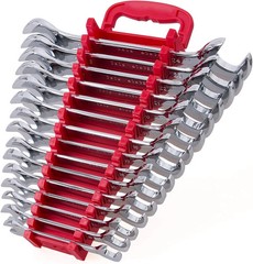 15-Piece Premium Angle Head Open End Wrench Set, Chrome Vanadium