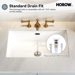Durable Rectrangle Undermount Ceramic Lavatory Vanity Bathroom Sink White