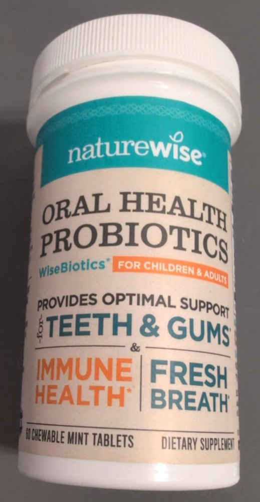 NatureWise Oral Probiotics for Mouth Bad Breath – Chewable Sugar-Free Mint- NEW