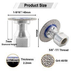 3pcs 5/8 Diamond Cutting Disc 40mm Engraving Saw Blade Carving Marble Granite