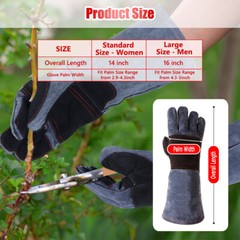 Rose Gloves Gardening Long Cactus Thorn Puncture proof Leather Sleeve Protector