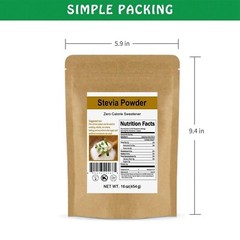 16OZ CCnature Stevia Powder Natural Extract Sweetener Stevia Leaf Sweetener 0Cal