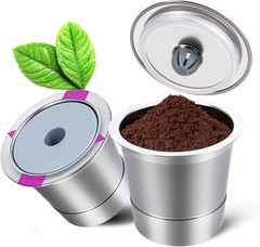 2 Pack K Cup Reusable Coffee Pods for Keurig: Stainless Steel Refillable K Cup –