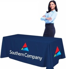 Customized Rectangle Tablecloth with Logo Personalized Table Cloth for Events