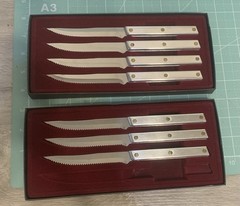 Vintage Rada Cutlery Steak Knife 7pc Gift Set With Boxes As Shown (M)