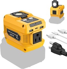220W Power Inverter Compatible with Dewalt 20V Battery – DC 20V to 110V AC