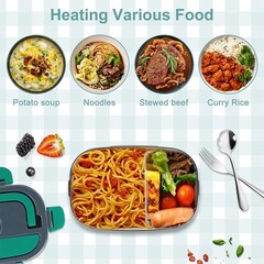 1.5L Electric Heating Lunch Box Portable for Car Office Food Warmer Container US