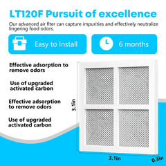 3 PACK For LG LT120F ADQ73214404 Fresh Air Replacement Refrigerator Air Filter