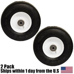 (2) Flat Free Solid Tire Front Caster Wheel 9×3.50-4 for Exmark 103-1224 103-217