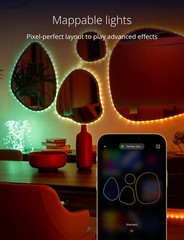Twinkly Dots Black Wire Light String, Multicolor, 200 RGB LED, 33ft