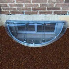 Flat Round Window Well Cover 39 In. W X 17 In. D X 2-1/2 In. H Economy