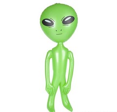 LOT OF 2 BIG 36″ ASSORTED ALIEN INFLATE INFLATABLE 3 FEET BLOW UP PROP GAG GIFT