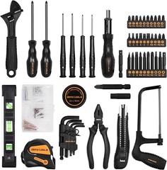 DEKO 218 PCS General Household Hand Tool Set Screwdriver Set,Socket Set