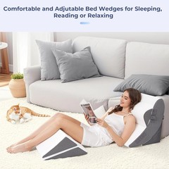Orthopedic Wedge Pillow for Acid Reflux GERD Back Pain Adjustable 5 Piece Set
