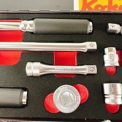 KOKEN 3286Z 3/8 9.5mm Z-EAL Socket Wrench Set 21 pieces W/Metal Case