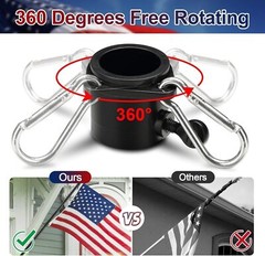 Flag Pole Kit 6Ft Flag Pole House Porch Black Holder Wall Mounting Bracket New