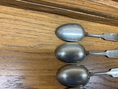 9 Rogers Nickel Silver spoons along with 4 Holmes & Edwards