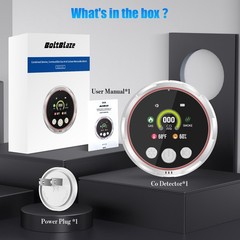 Portable CO Detector with Smoke & Gas Sensors, Plug-in Alarm for Home or Travel