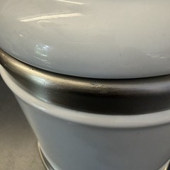 Williams Sonoma White Stoneware Canisters Set of Three: 2 Tall 1 Short NICE