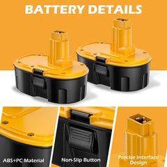 18V 7.0Ah 6Ah Battery / Charger For Dewalt 18 VOLT DC9099 DC9096-2 DC9096 DC9098