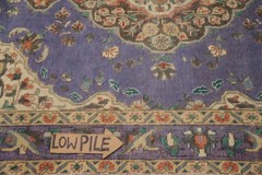 Purple Vintage Rug 5×6 Hand-knotted Wool Traditional Floral Carpet for Any Room