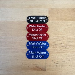 Custom engraved metal tags – electric panel, utility,HVAC, Plumbing or anything