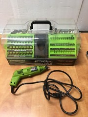Kawasaki 250 piece rotary tool & accessory set corded electric with case