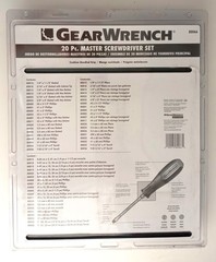 GearWrench 80066 20 Pc. Master Red Black Screwdriver Set Slotted Phillips Torx