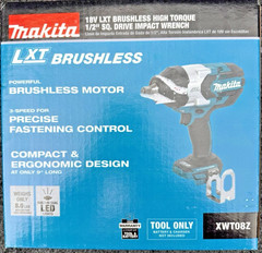 Makita XWT08Z 18V LXT 1/2in Sq Impact Wrench (Bare Tool)