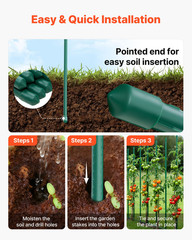 VEVOR 25 Pack Garden Stakes, 70.87-inch Sturdy Plant Support for Vegetables & Cl