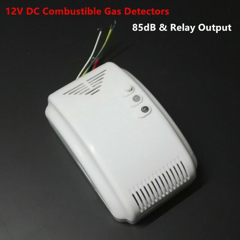 Gas Leak Detector RV Propane Alarm w/ Dry Contact Relay Output 12V NC NO Output