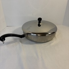 Farberware Stainless Steel Aluminum Clad 10” Frying Sauté Pan Skillet With Lid