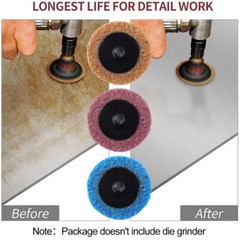 46PCS 2″ Roll Lock Sanding Discs Die Grinder Quick Change Disc Set W/ 1/4 Holder
