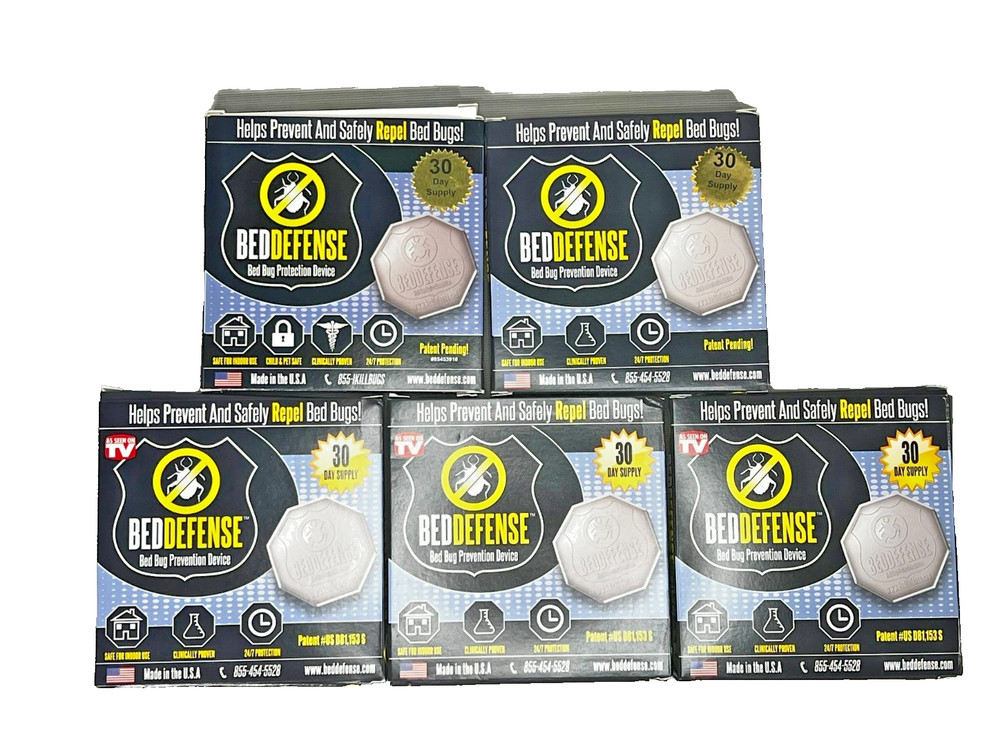 Bug Defend Inc. 30 Days Bed Defense Bed Bug Protection Device 5 Packs SEALED NIB