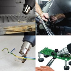2500W Electric Heat Gun with LCD Display, Dual Temperature Control+4 Nozzles