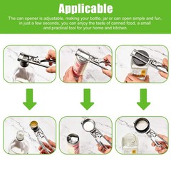 Master Opener– Adjustable Multifunction Jar & Bottle Opener Stainless Steel Tool