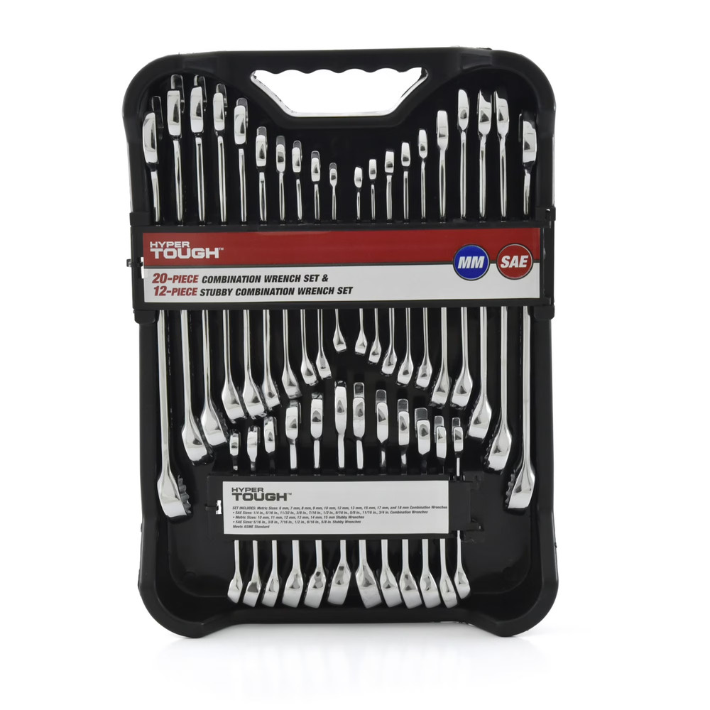 32-Piece Wrench Set, Combination Tools, Metric and SAE Sizes Included NEW