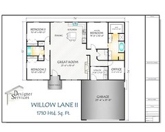 Willow Lane II House Plan 1710 Heated Square Feet
