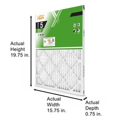 16 X 20 X 1 In. Standard Pleated Furnace Air Filter FPR 5, MERV 8 (3-Pack)