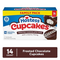 Hostess Cupcakes, Chocolate Snack Cakes, 22.22 oz Box (14 Ct.) Free Shipping