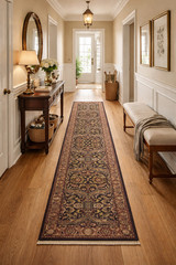 Agra Jaipur 3X12 Oriental Runner Rug Wool Hand-knotted Floral Hallway Carpet