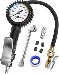 Reliable Tire Inflator with 1.0 Count Set, Brass Construction and Accurate Gauge