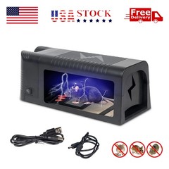 Upgraded Electronic Mouse Trap Control Kill Big Rat Pest Electric Rodent Zapper