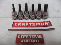 NEW CRAFTSMAN HEX SOCKET BIT SAE METRIC 1/4″, 3/8″, OR 1/2″ CHOOSE SIZE OR SET