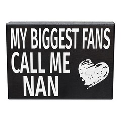 JennyGems Nan Gifts, My Biggest Fans Call Me Nan Sign, Birthday Gifts for Nan