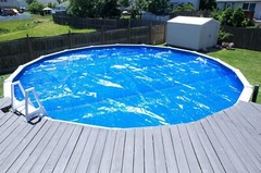800 Series Blue Swimming Pool Solar Blanket Cover w/ Grommet Kit – (Choose Size)