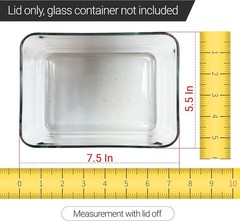 Replacement Lids for Pyrex 7210-PC 3-Cup Rectangle Navy Blue 5.75×7.75″ 2-Pack